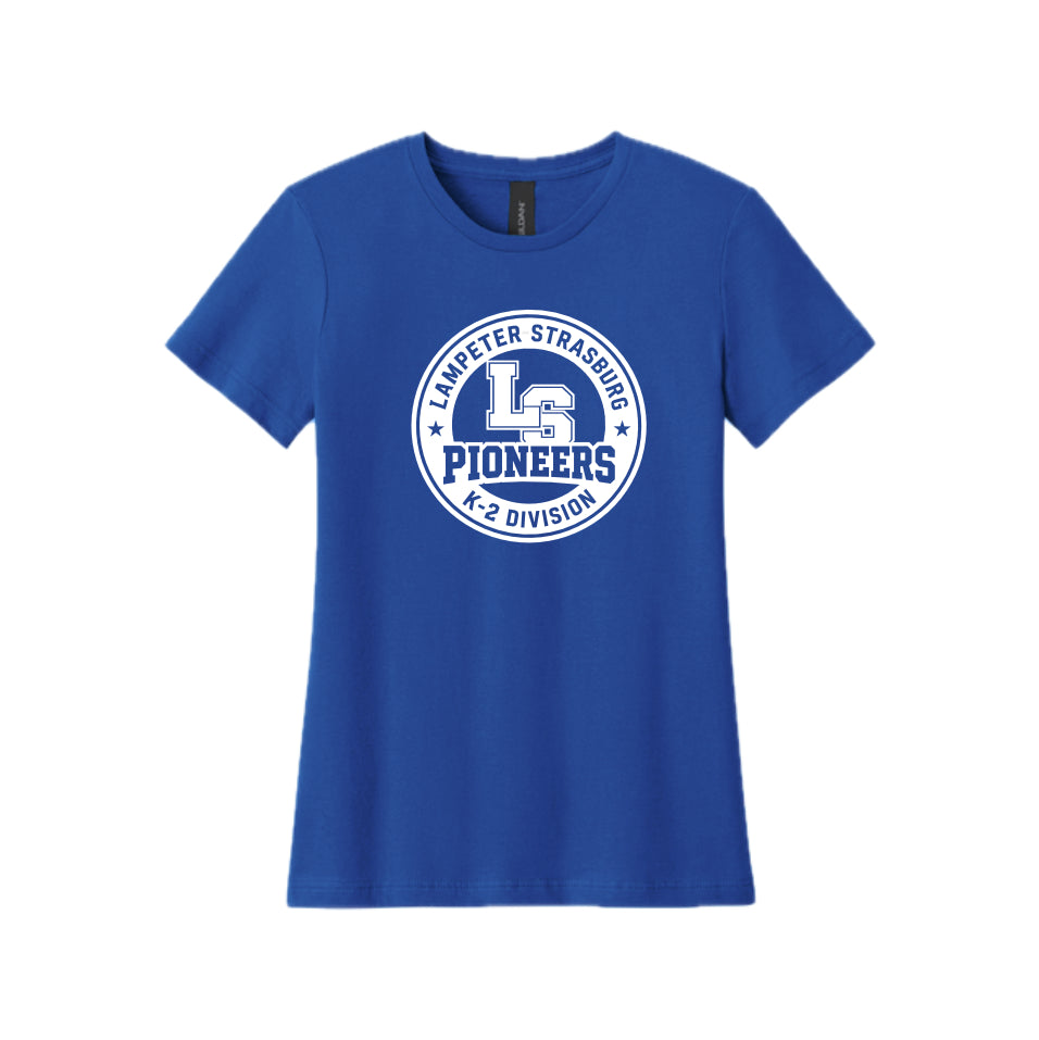 LSLAMELSH01 - 20 Royal Blue Circle Ladies Soft T-Shirt
