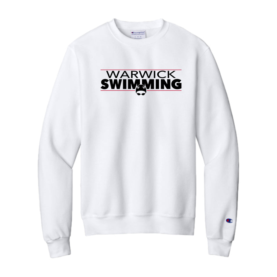 WARSWSH01-24 White Champion Fleece Crewneck Sweatshirt