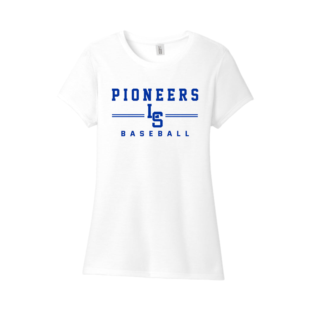LSBSH04 - 06 Pioneers Ladies White Triblend Short Sleeve Tee