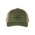 MILBBSH04-21 Richardson Olive Green/Tan Adjustable Trucker Hat