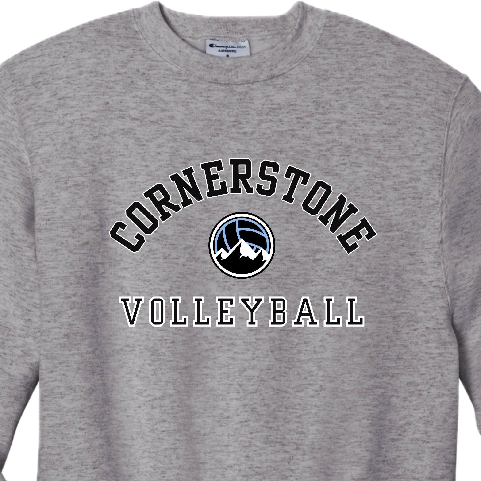 CVCSH02 - 13 Light Steel Champion Logo Crew Sweatshirt