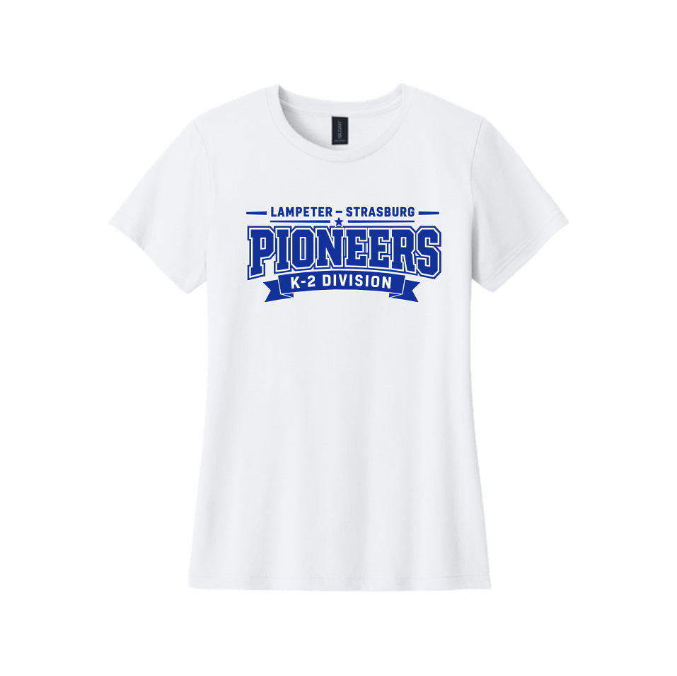 LSLAMELSH01 - 21 White Pioneers Ladies Soft T-Shirt