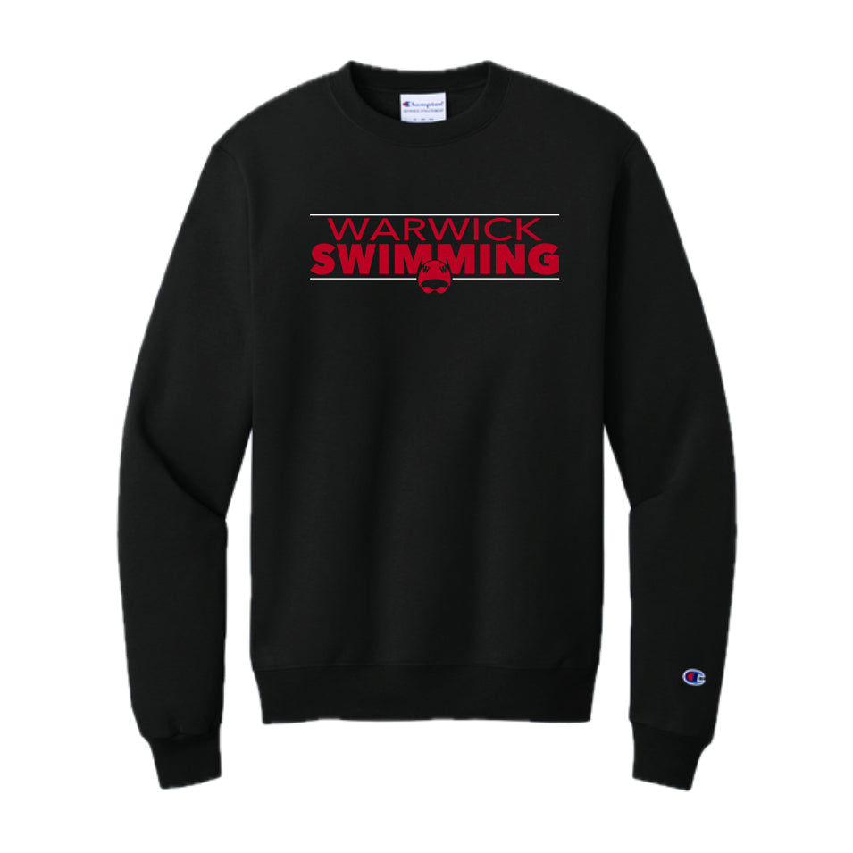 WARSWSH01-25 Black Champion Fleece Crewneck Sweatshirt