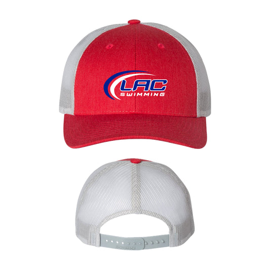 LACSH005 12 Heather Red/Lt Grey Richardson Trucker Hat