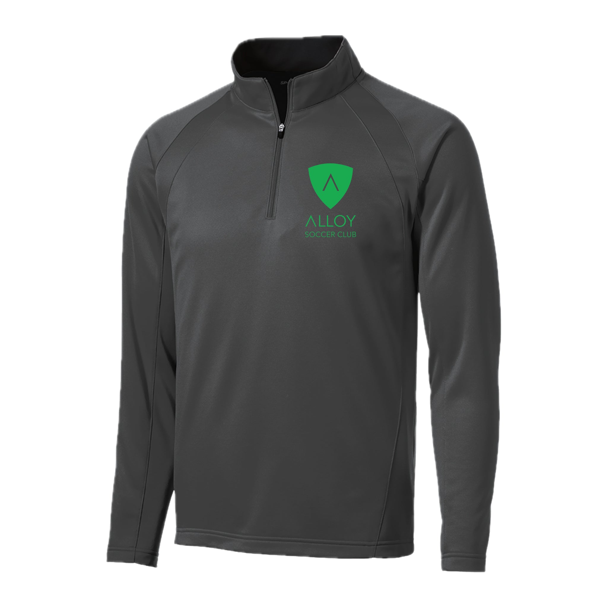 ASCSH01-12 Dk Smoke/Black Fleece 1/4 Zip
