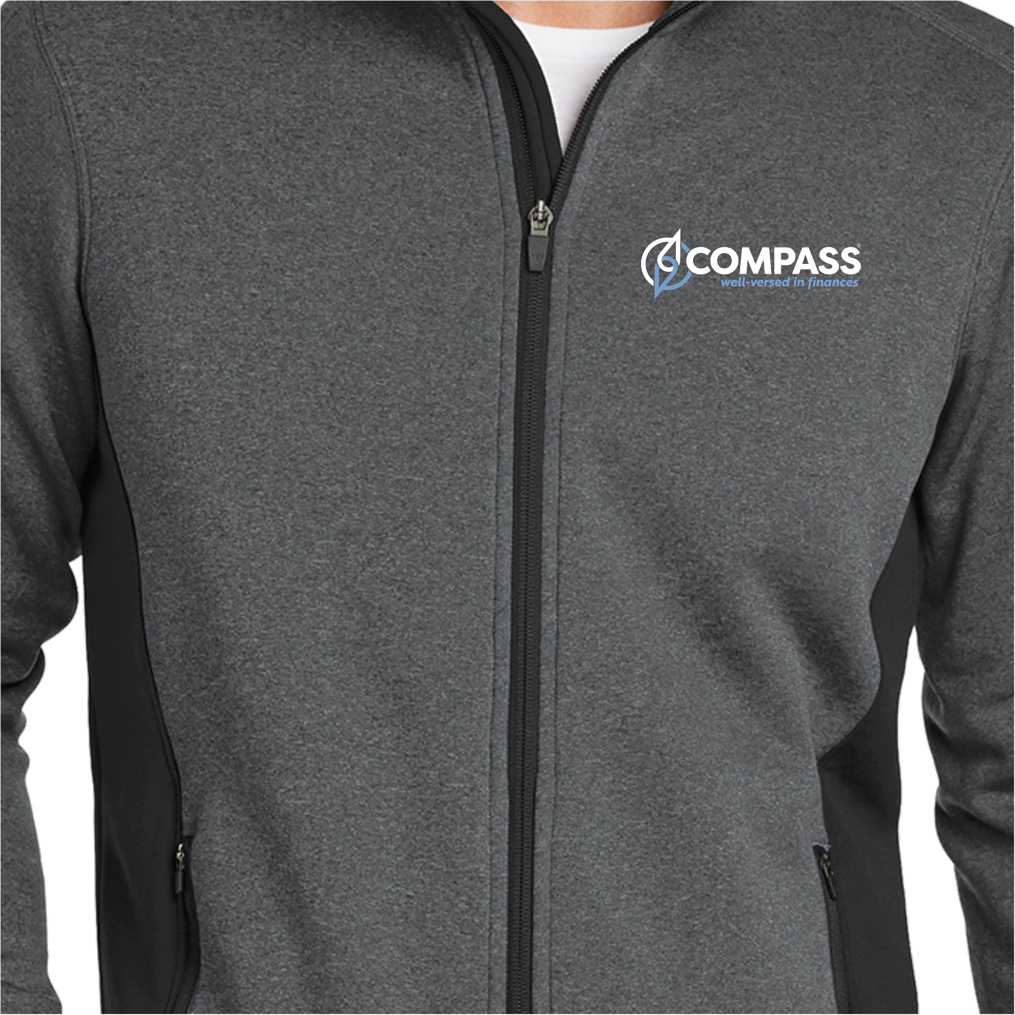 COM033 Charcoal Heather Eddie Bauer Fleece