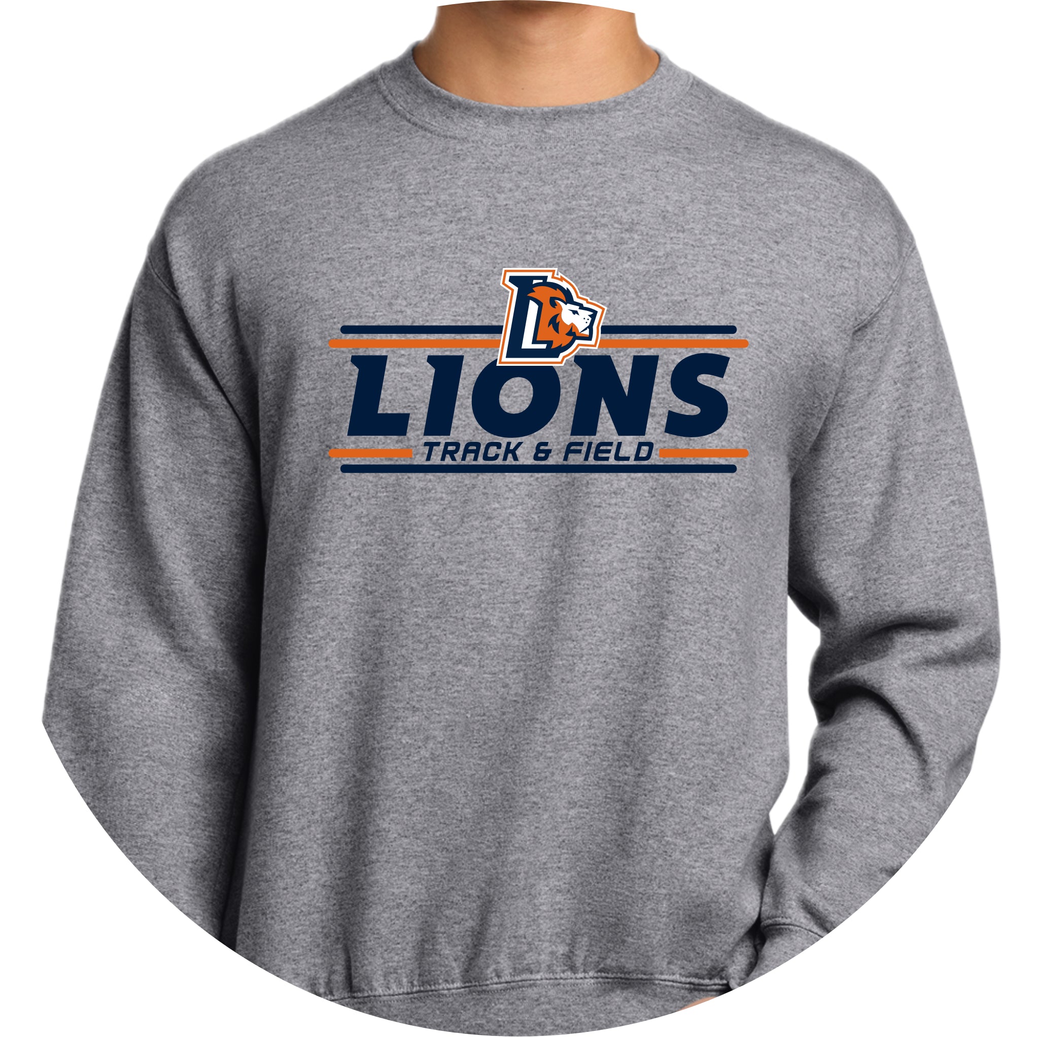 LCCS0325-12 Sport Grey Crewneck Sweatshirt