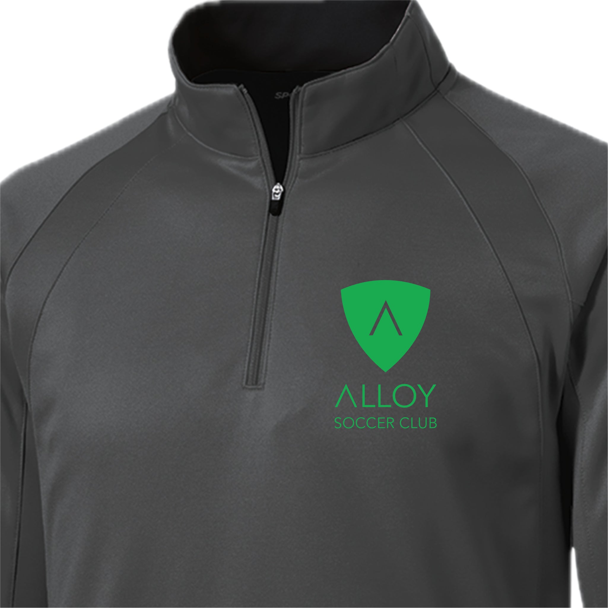 ASCSH01-12 Dk Smoke/Black Fleece 1/4 Zip