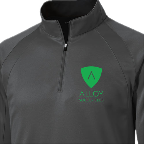 ASCSH01-12 Dk Smoke/Black Fleece 1/4 Zip