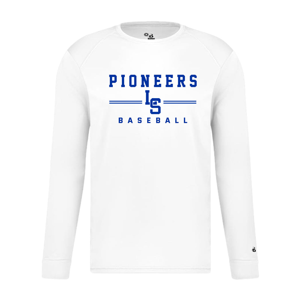 LSBSH04 - 33 Pioneers White Performance Long Sleeve Tee