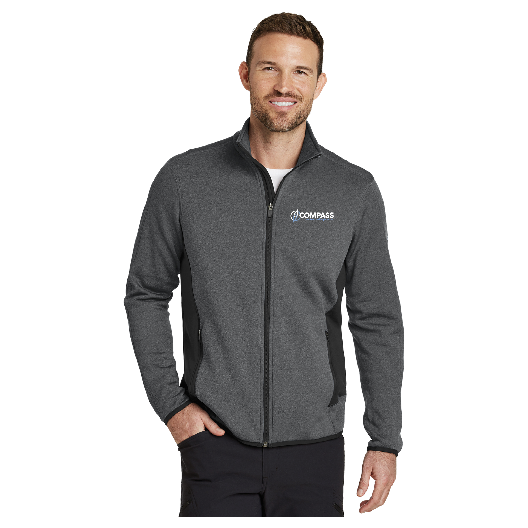 COM033 Charcoal Heather Eddie Bauer Fleece