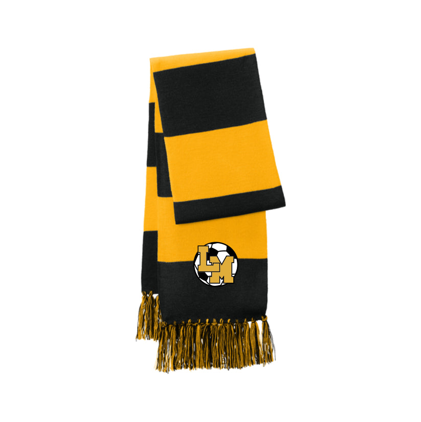 LMHSOCSH01 - 36 Black/Gold Stripe Scarf