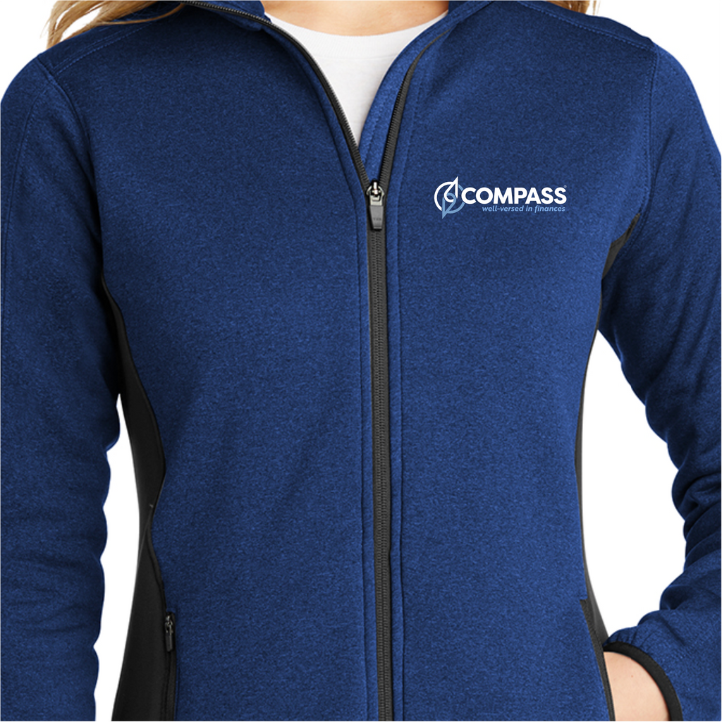 COM032 Blue Heather Eddie Bauer Ladies Fleece