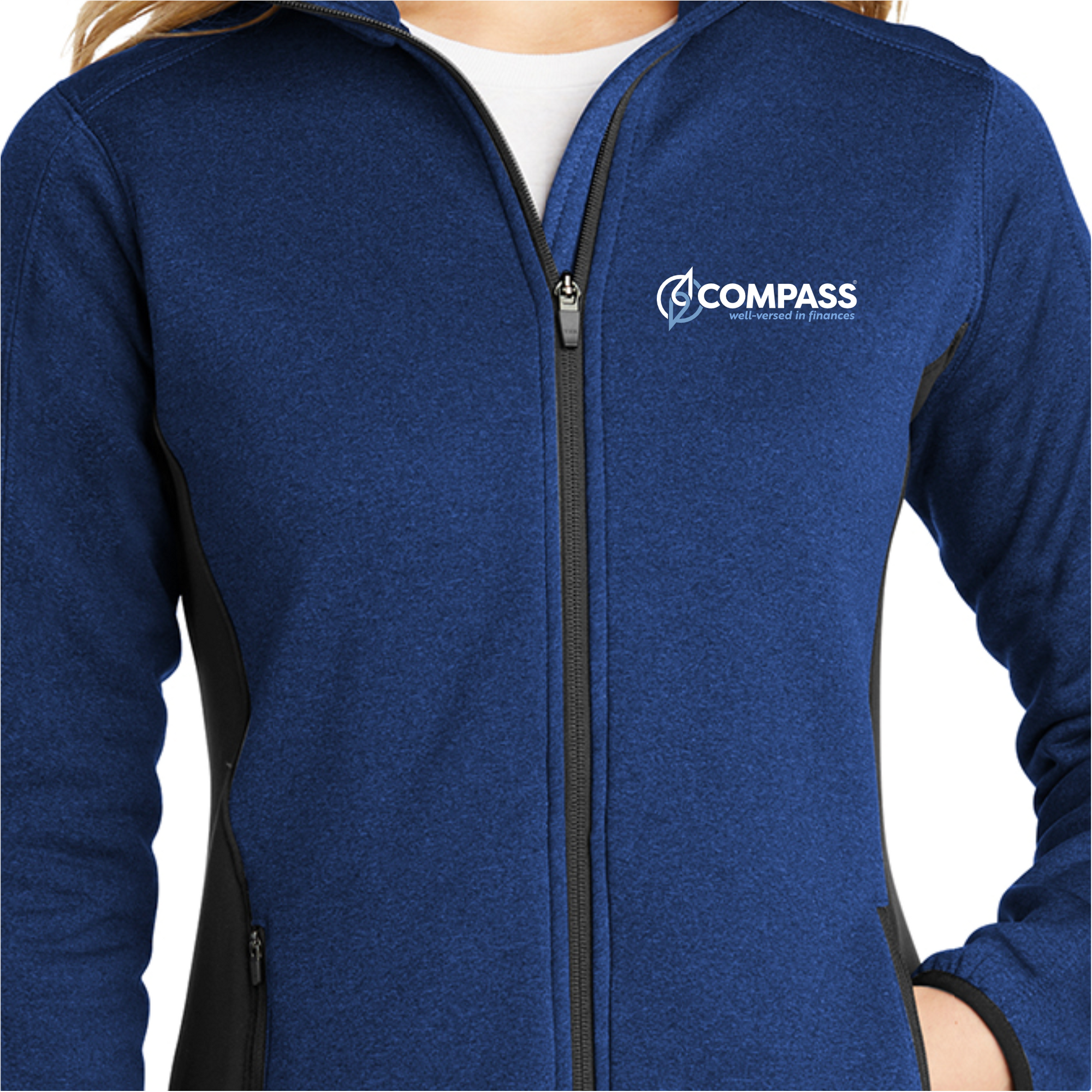 COM032 Blue Heather Eddie Bauer Ladies Fleece