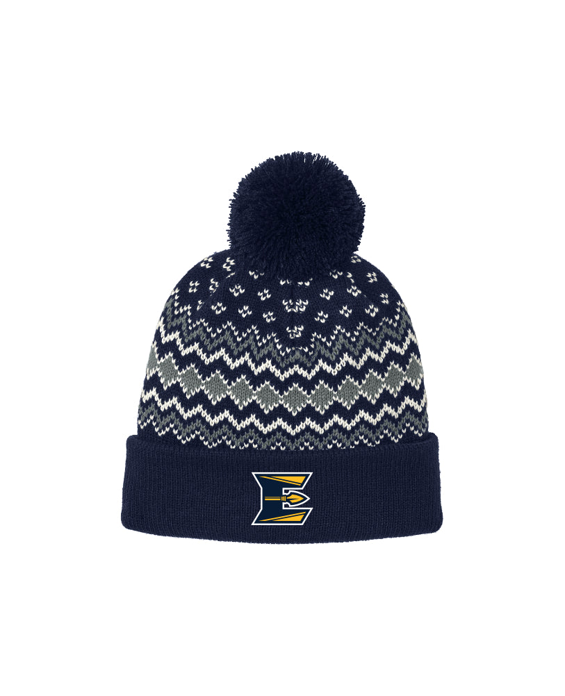 ELCOIS024 - 21 Navy/Grey Waffle Beanie