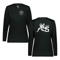 LSBSH04 - 41 Swinging Pio Ladies Black Performance Long Sleeve Tee