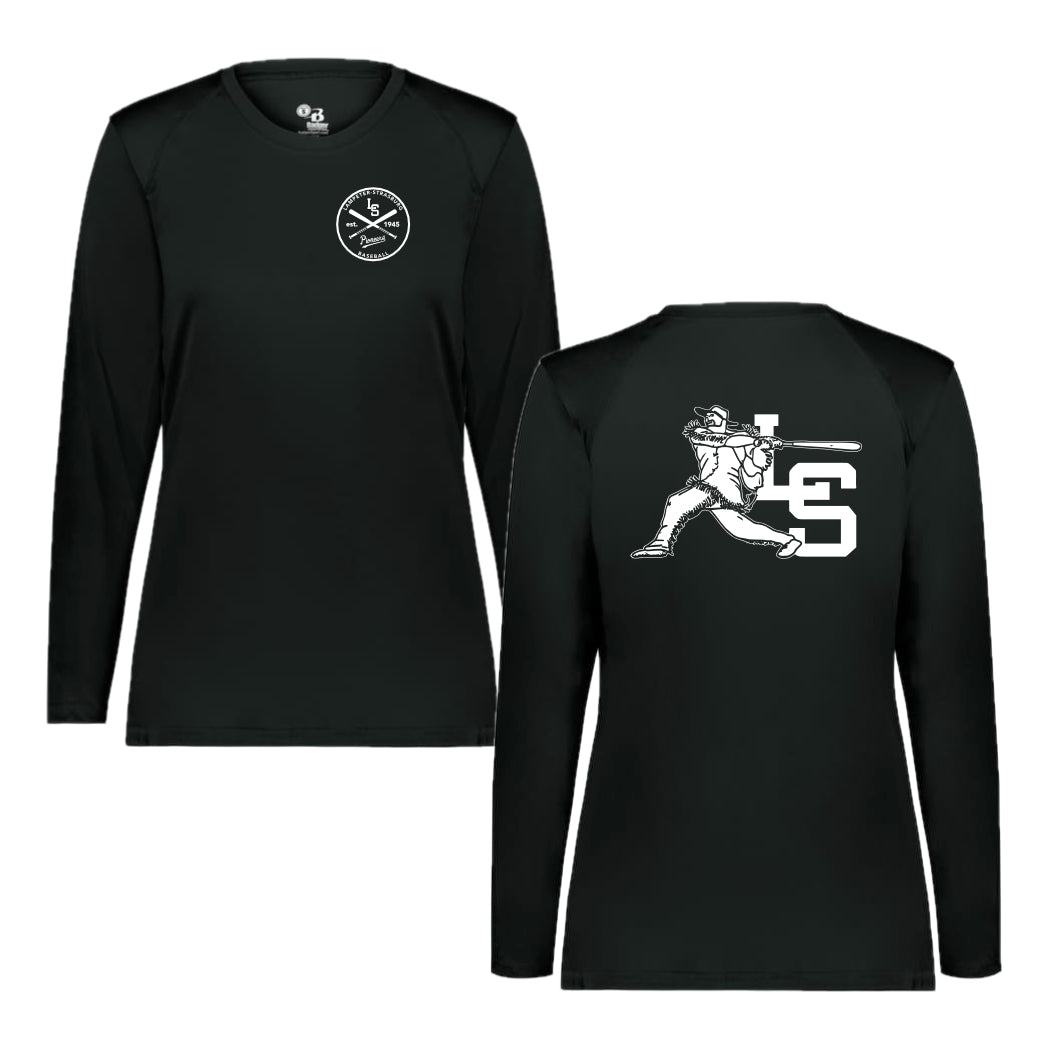 LSBSH04 - 41 Swinging Pio Ladies Black Performance Long Sleeve Tee