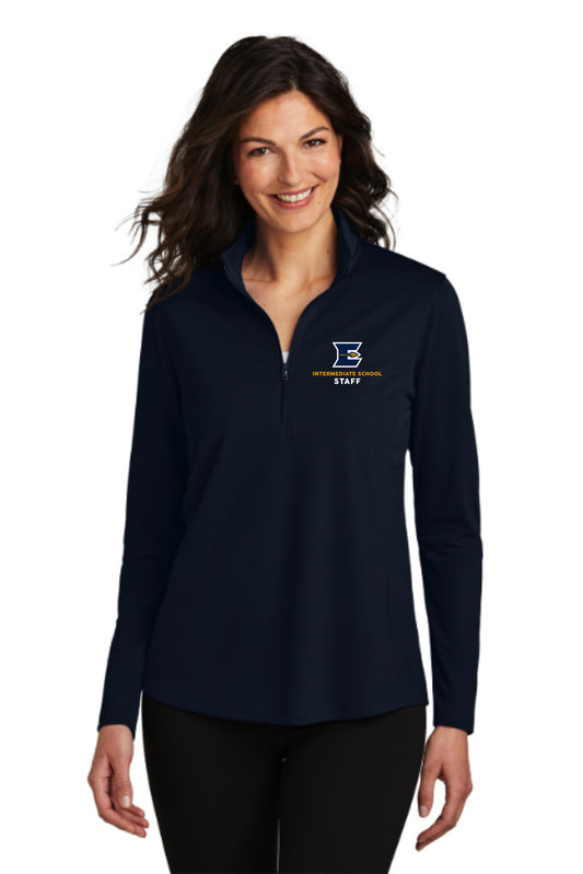 ELCOIS023-015 Ladies Navy Lt Weight 1/4 Zip