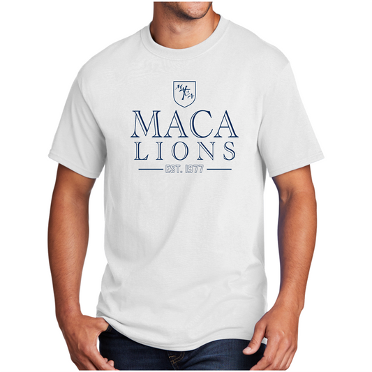 MACA008: White MACA Short Sleeve Tee