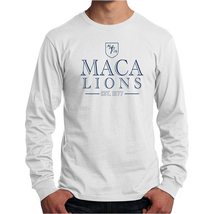 MACA011: White MACA Long Sleeve Tee