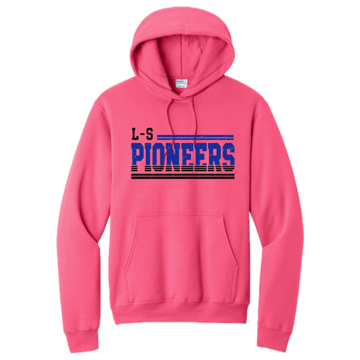 LSHHSH01 - 30 Neon Pink LS PIONEERS Hooded Sweatshirt