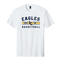 LCS119 - Eagles Est 78 Basketball Short Sleeve White Tee