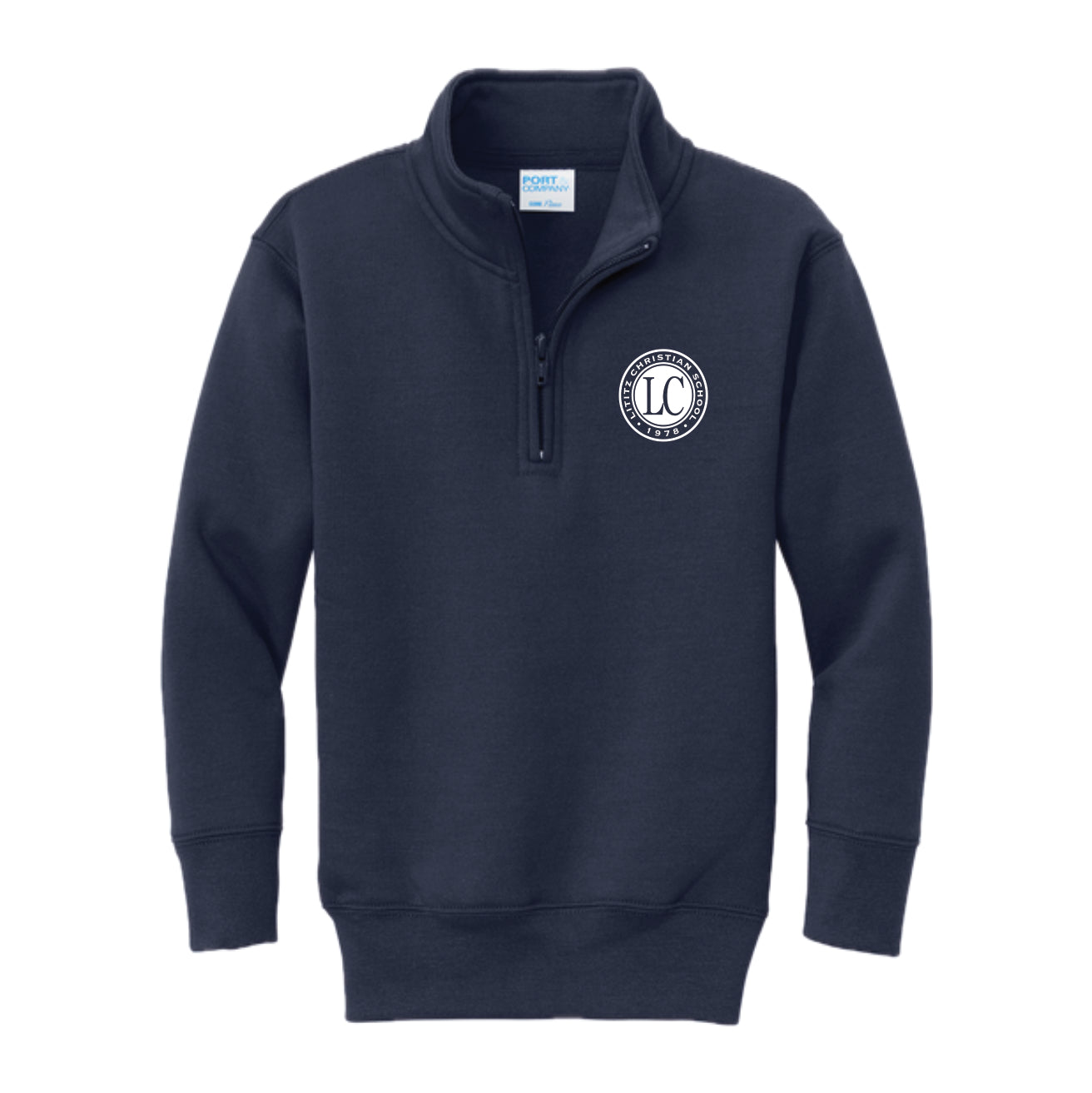 LCS094 - Youth Navy 1/4 Zip Sweatshirt
