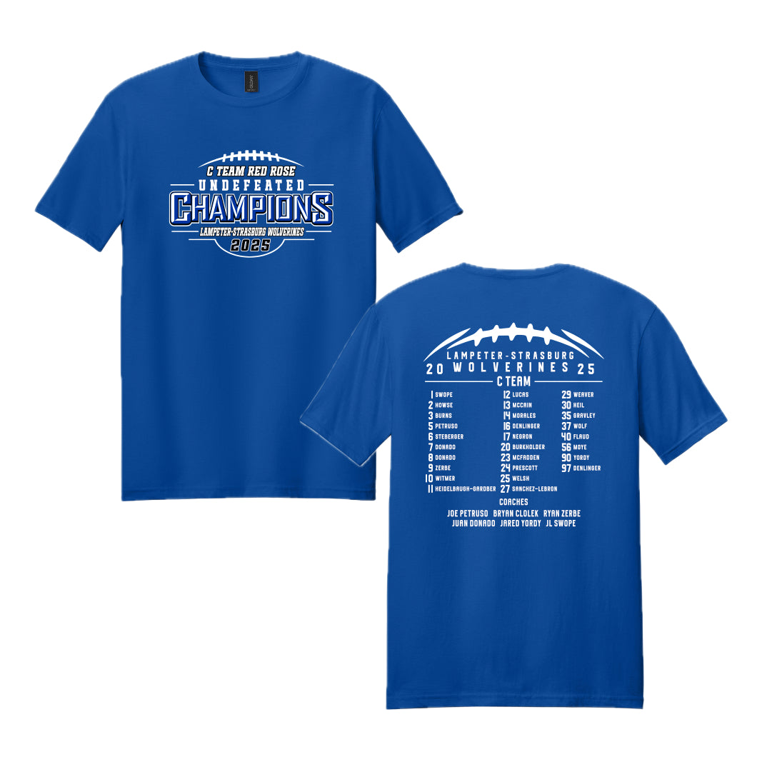 LSW019 - Royal Short Sleeve C Team Champions Tee