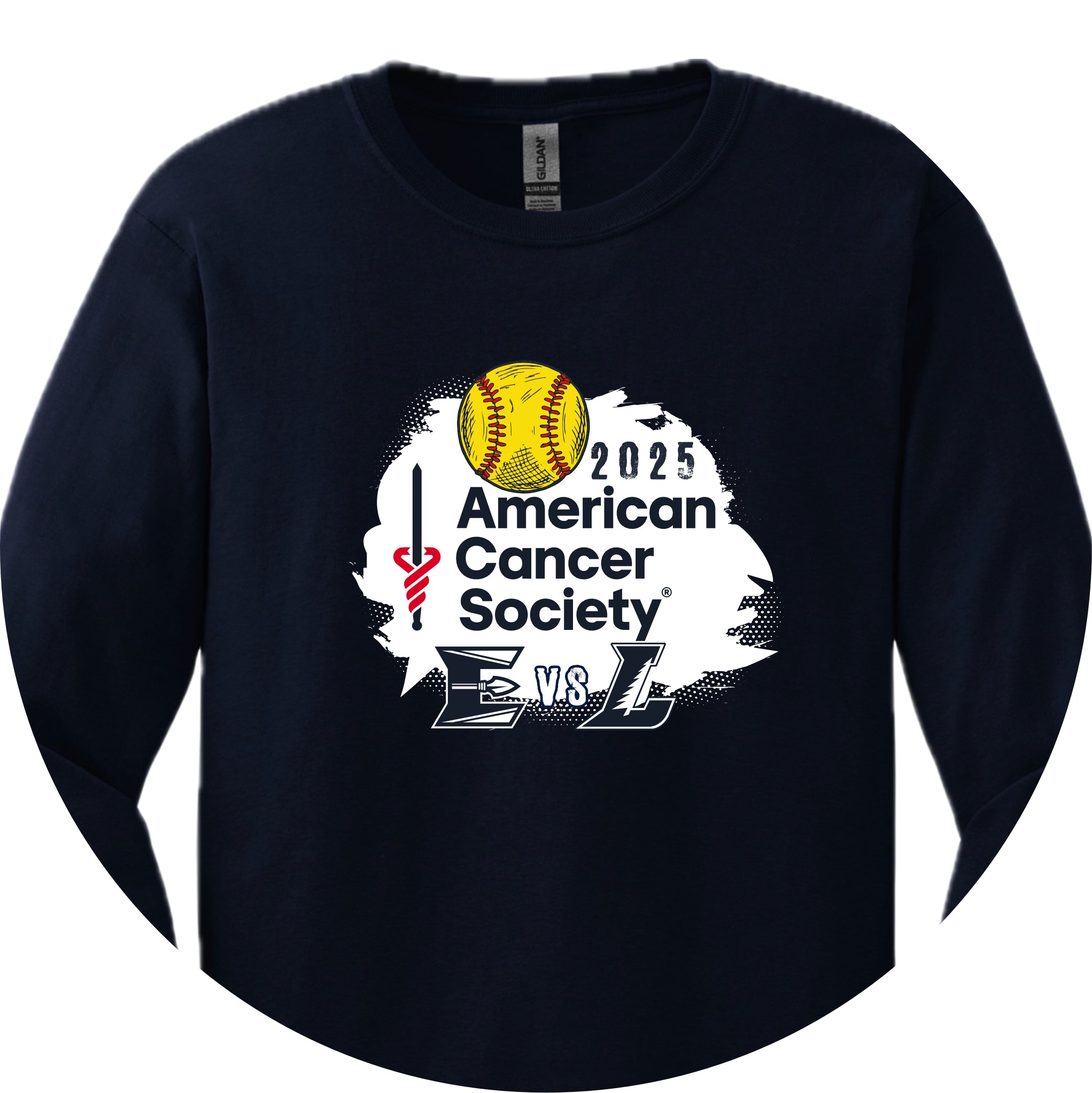 ESB0325-03 Navy Elco Lebanon ACS Logo Long Sleeve
