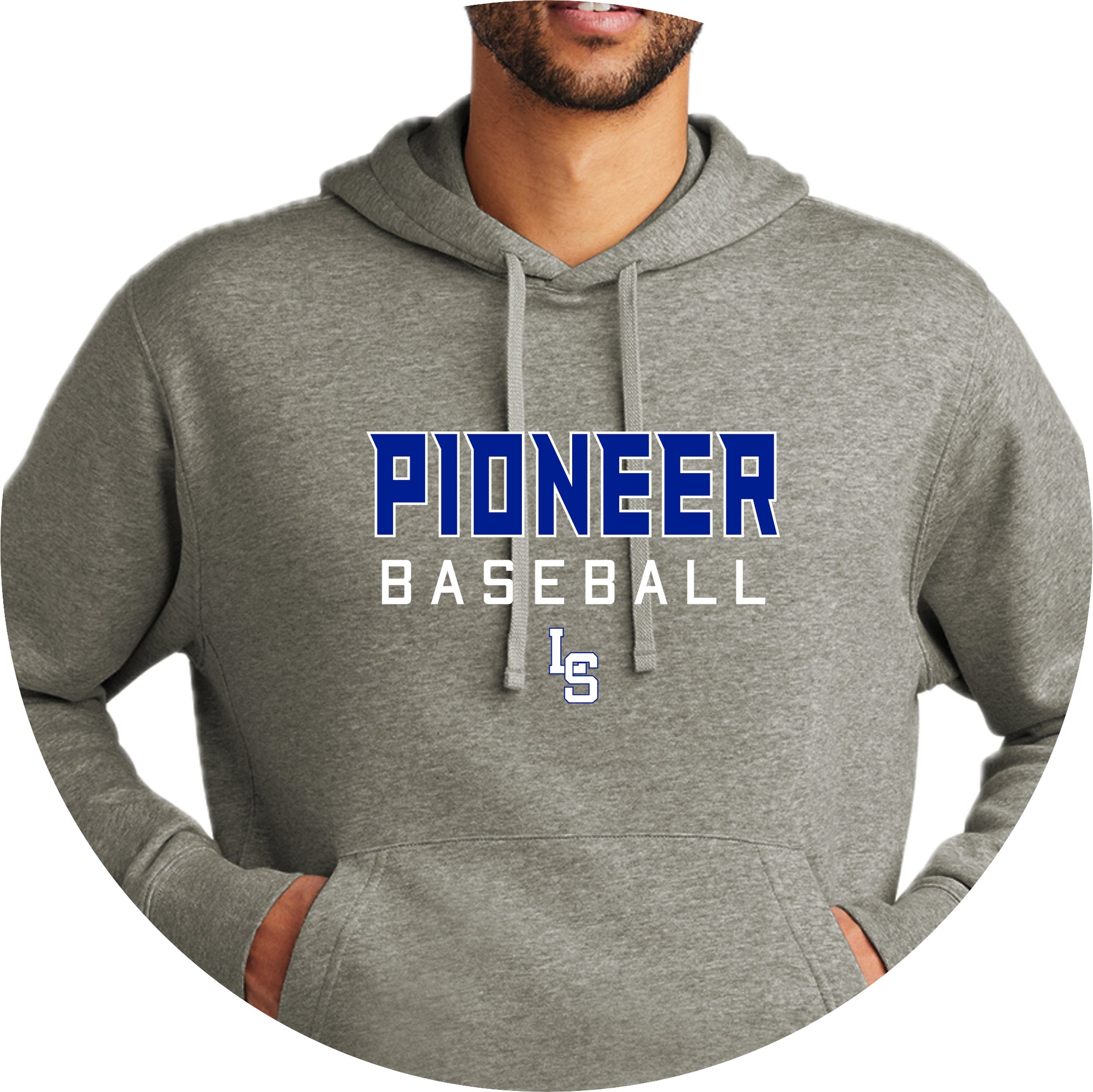 LSHS0225-18  Nike Dk Grey Heather Hooded Sweatshirt