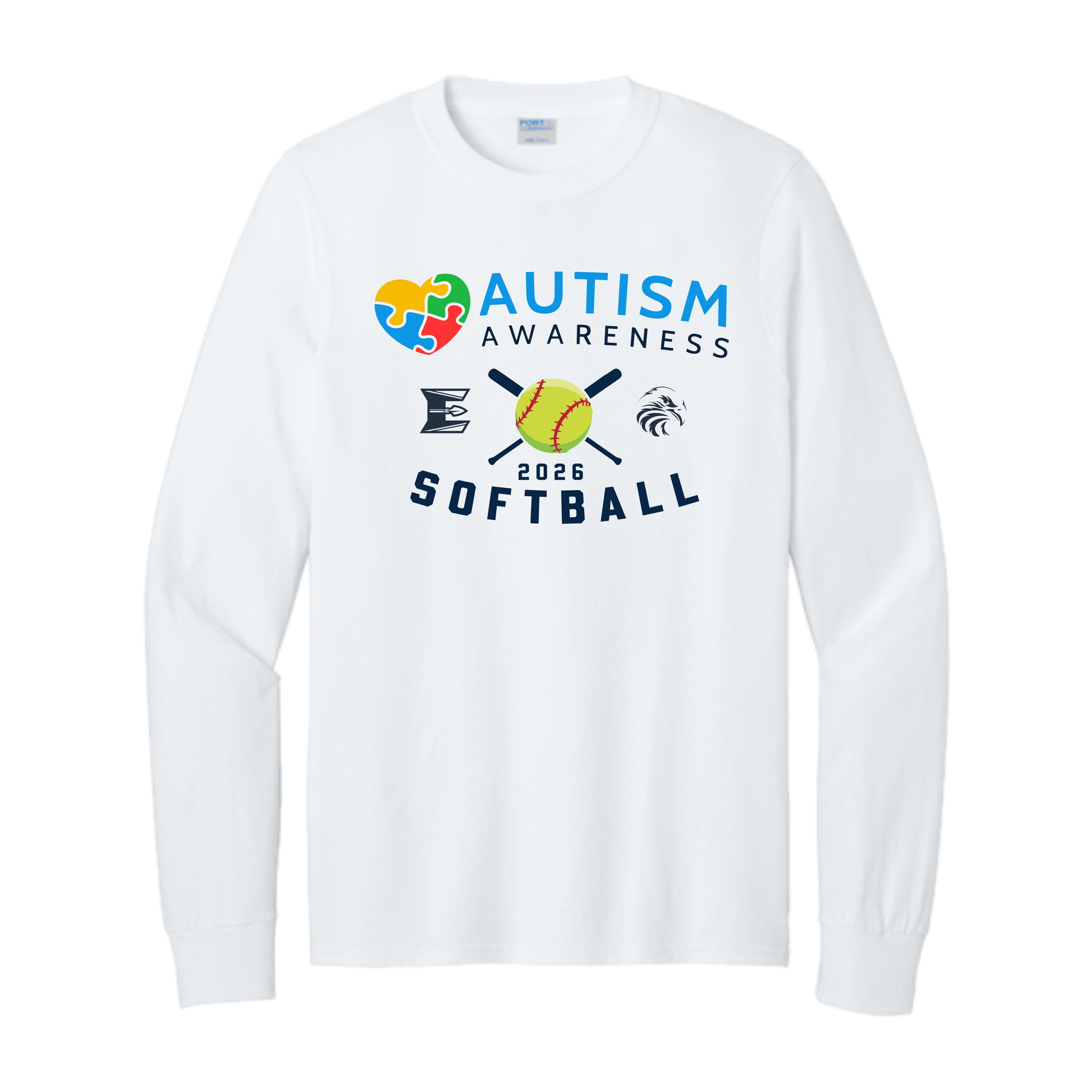 ESBSH02 - 003 White Long Sleeve Tee