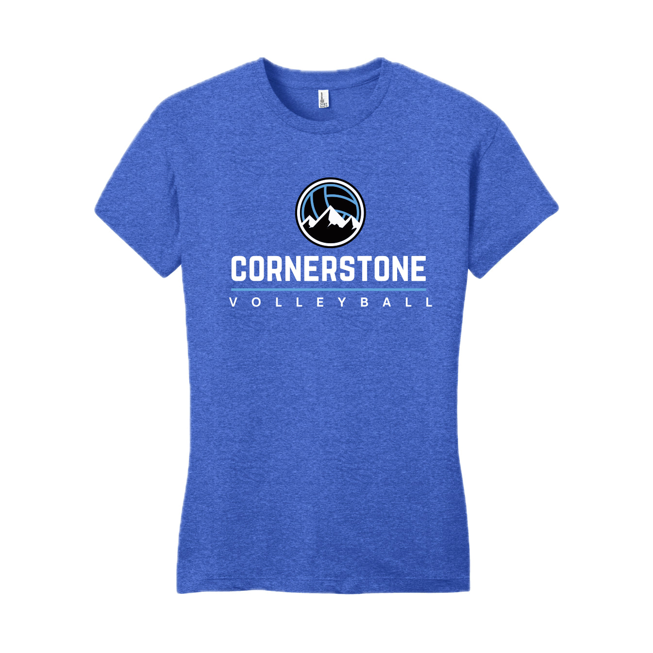 CVCSH03 - 02 Ladies Heathered Royal Short Sleeve Tee