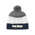 PMUNSH01 - 14 Navy/White/Grey Beanie