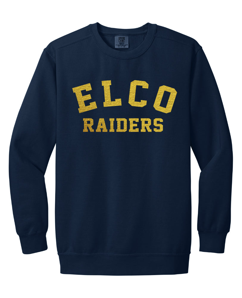 ELCOIS024 - 07 Comfort Colors Elco Gold Foil Crew Sweatshirt