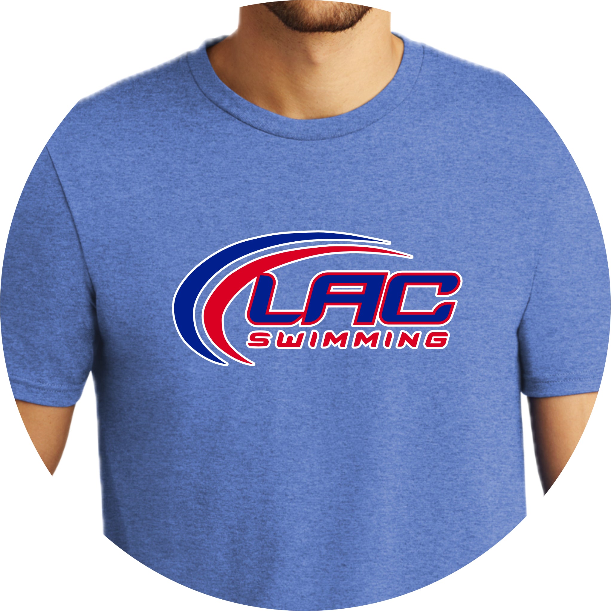 LACSH005 01 Maritime Frost Triblend Short Sleeve Tee