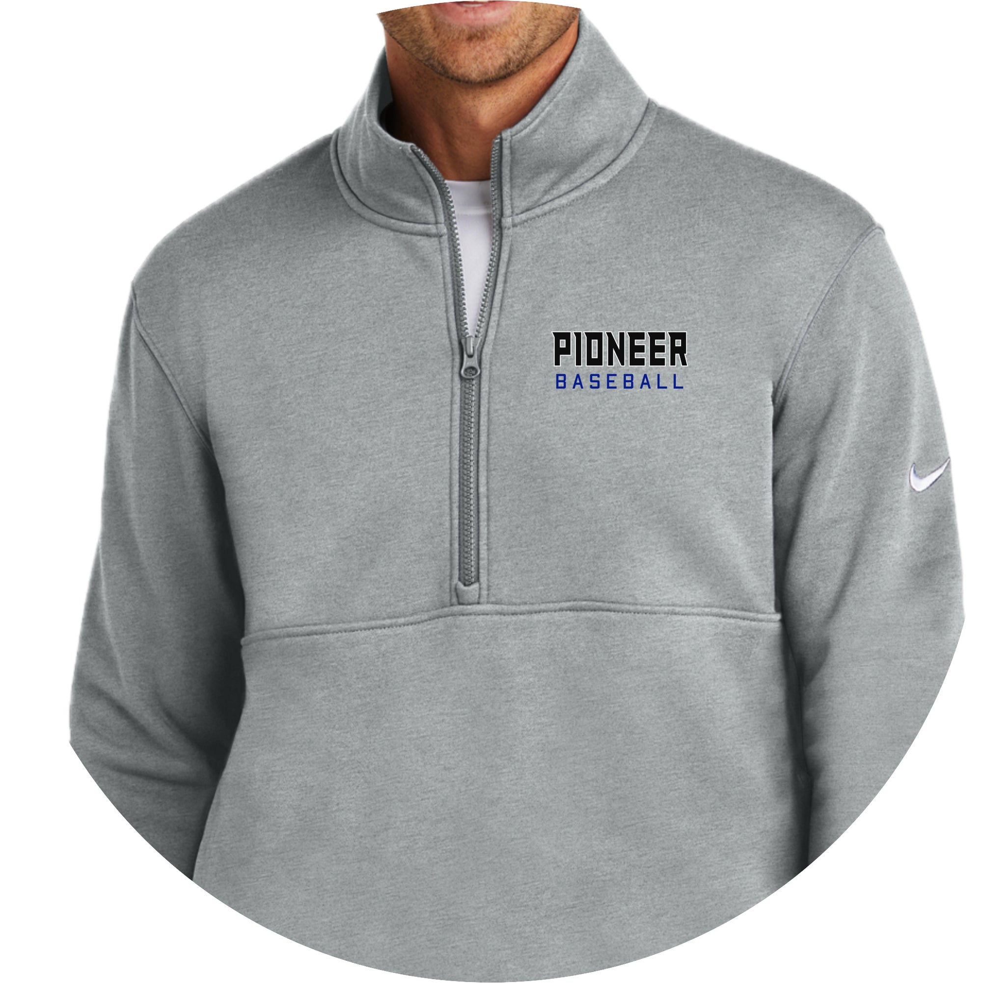 LSHS0225-24  Nike Dk Grey Heather 1/4 Zip
