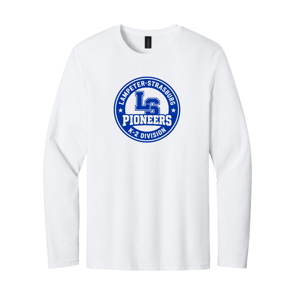 LSLAMELSH01 - 29 White Circle Long Sleeve Soft T-Shirt