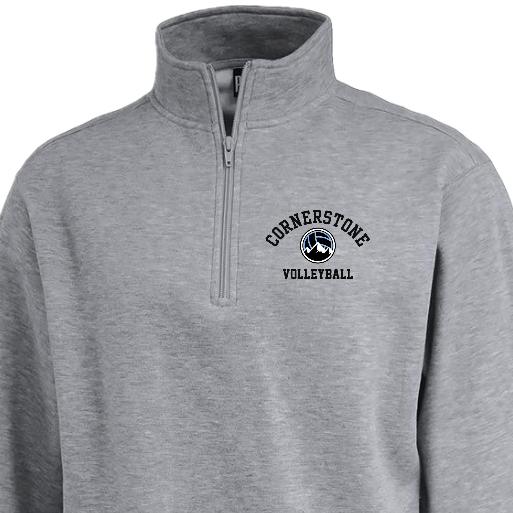 CVCSH02 - 17 Grey 1/4 Zip Sweatshirt