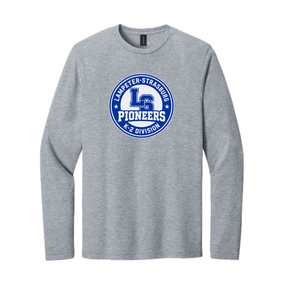 LSLAMELSH01 - 30 Grey Circle Long Sleeve Soft T-Shirt