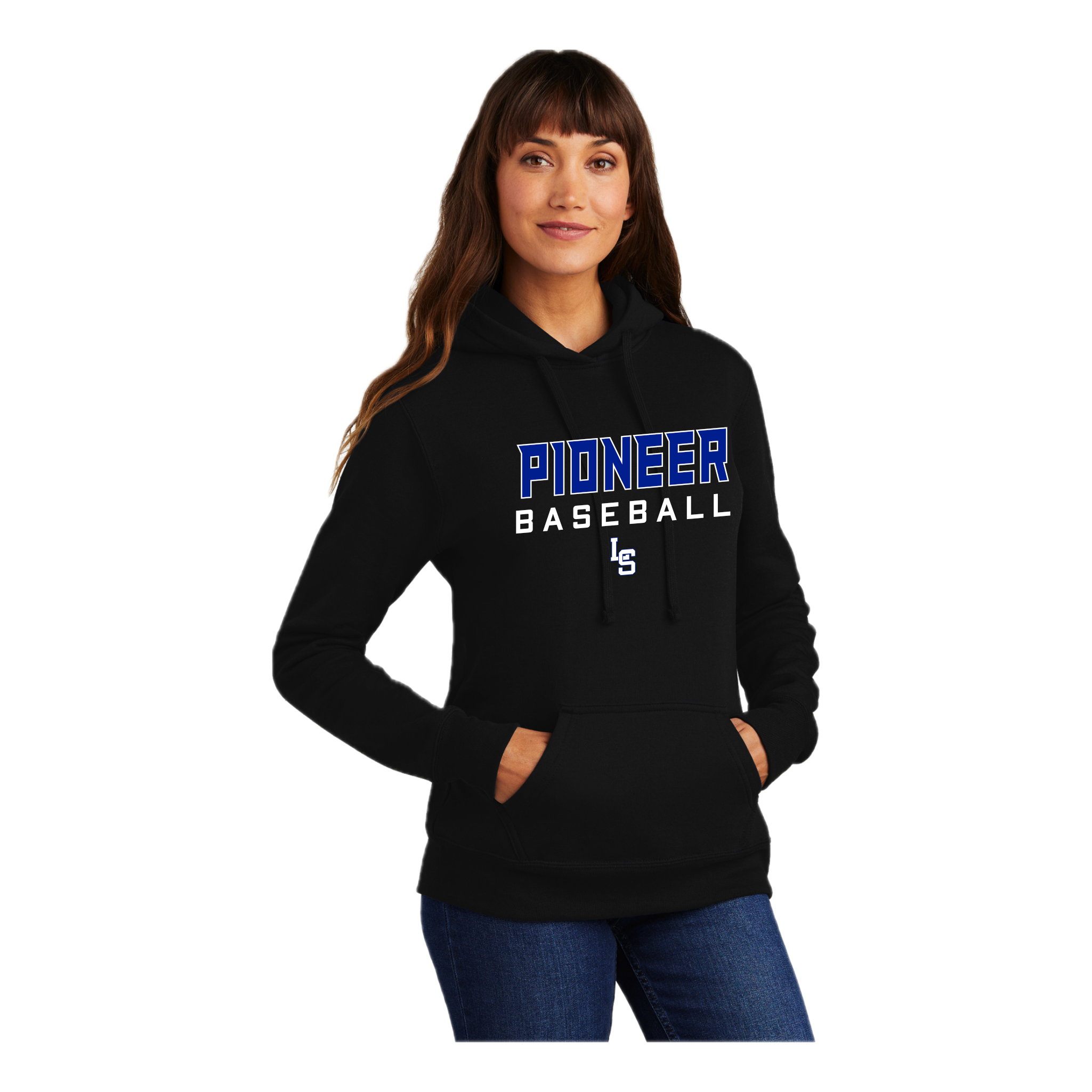 PBSH001 - 15 Ladies Black Fleece Sweatshirt