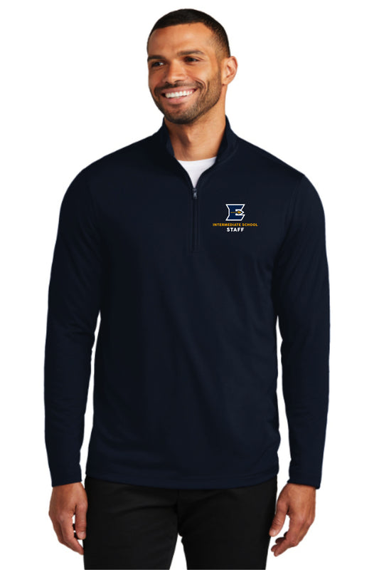 ELCOIS023-016 Mens Navy Lt Weight 1/4 Zip