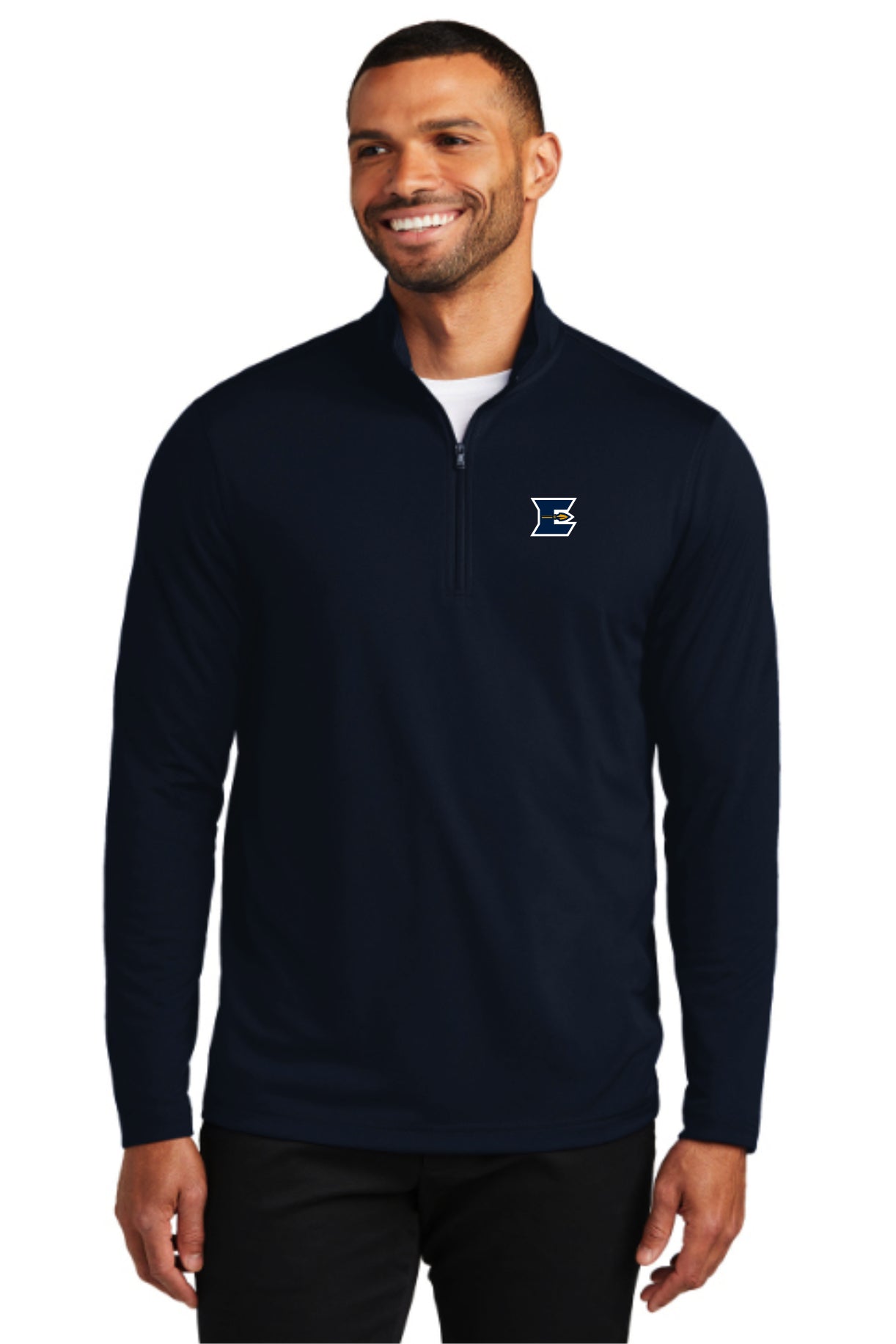 ELCOIS023-016 Mens Navy Lt Weight 1/4 Zip