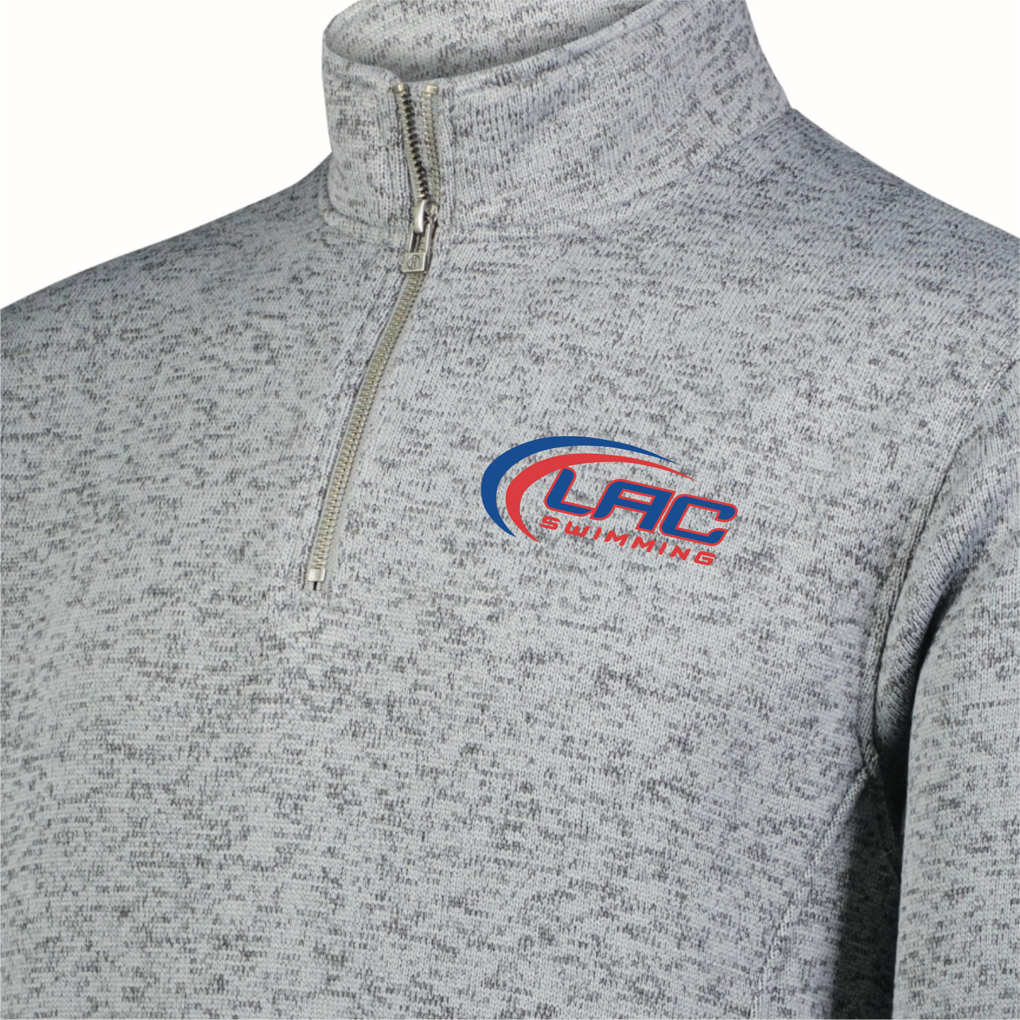 LACSH003-13 Graphite Heather 1/4 Zip Sweater