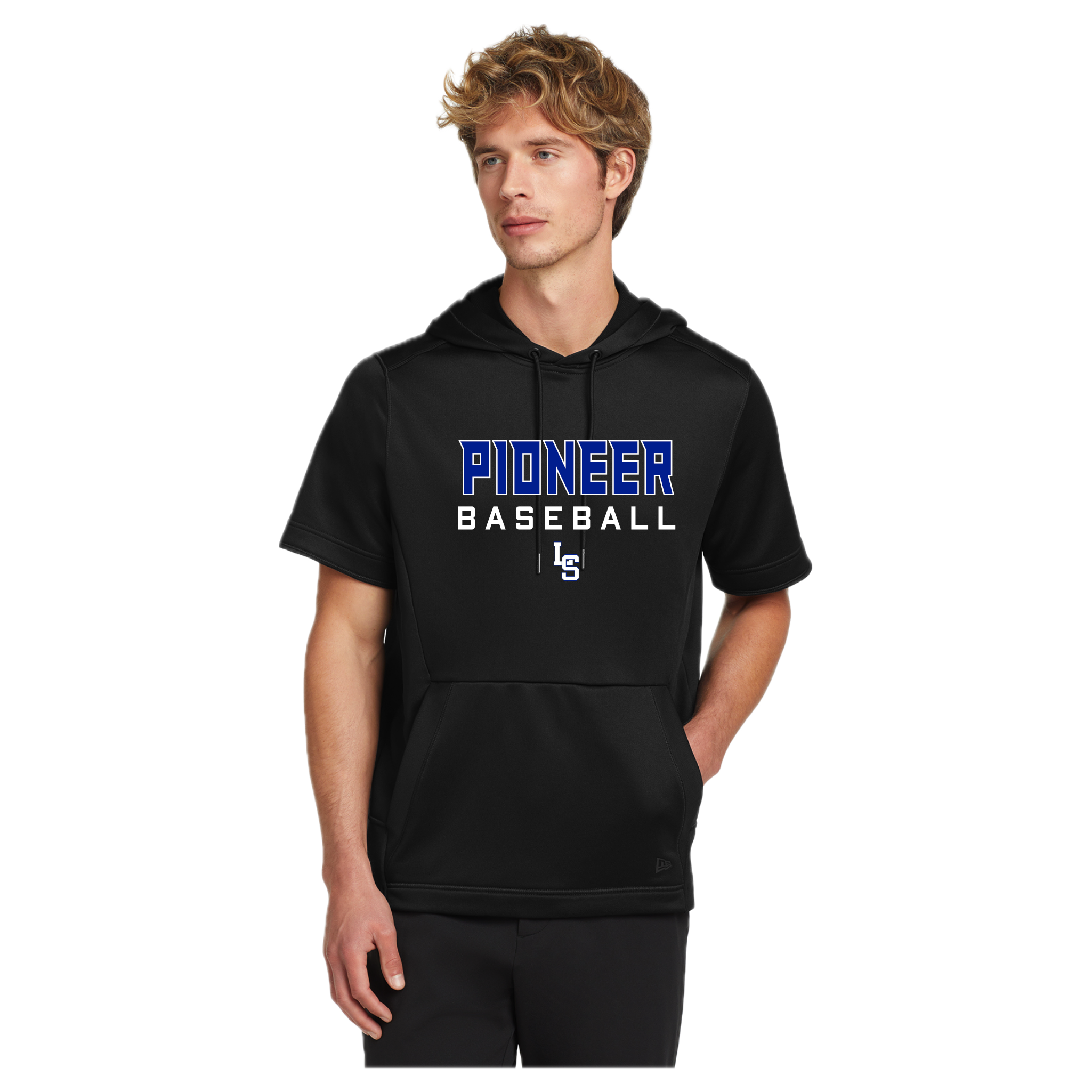 PBSH001 - 16 Black Performance Short Sleeve Hoodie