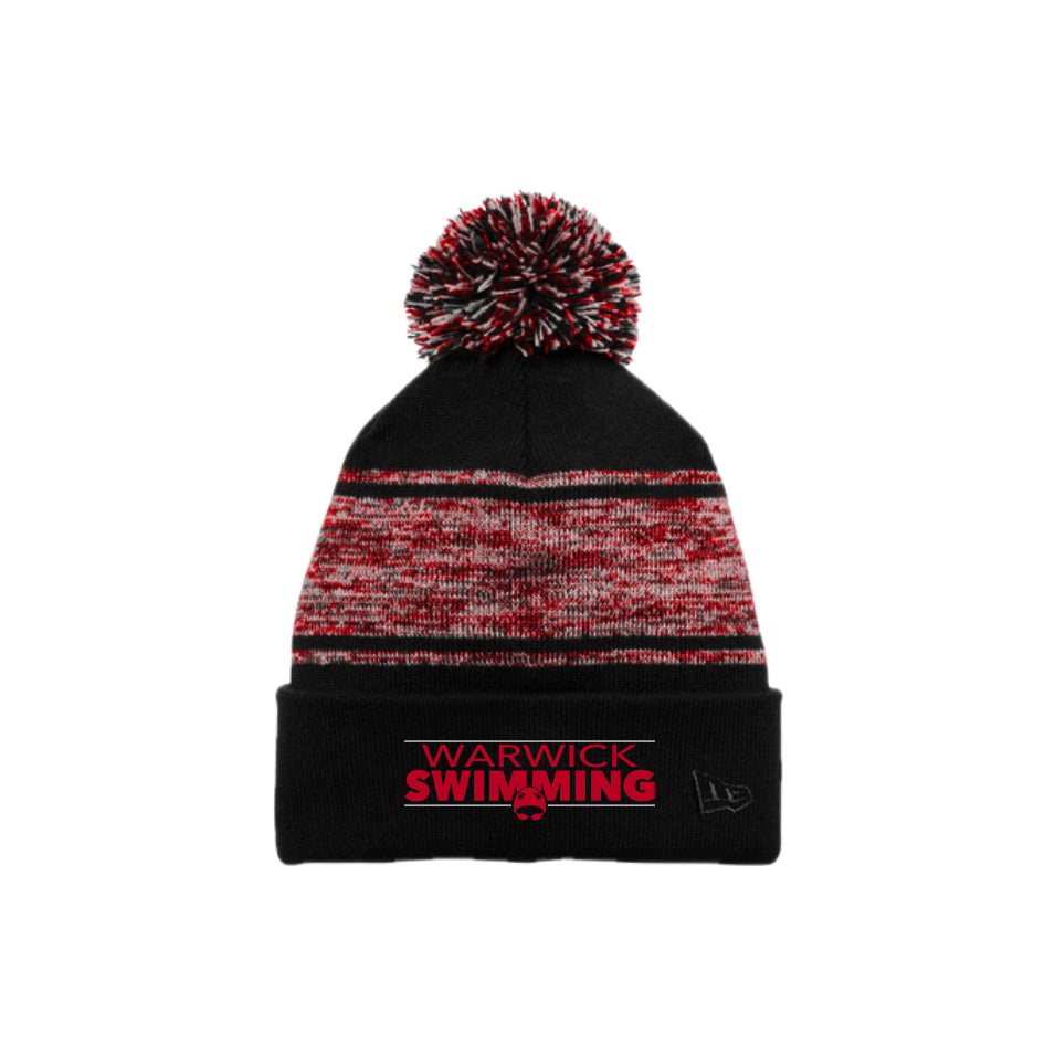 WARSWSH01-36 Red/Black New Era Chilled Pom Beanie