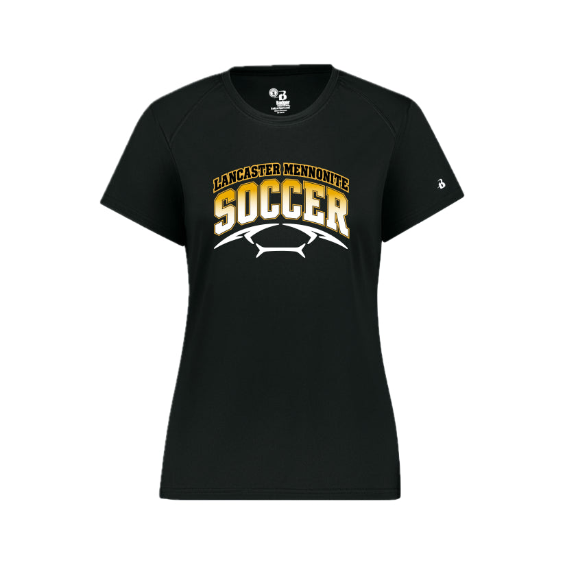LMHSOCSH01 - 08 Ladies Black Performance Short Sleeve Tee