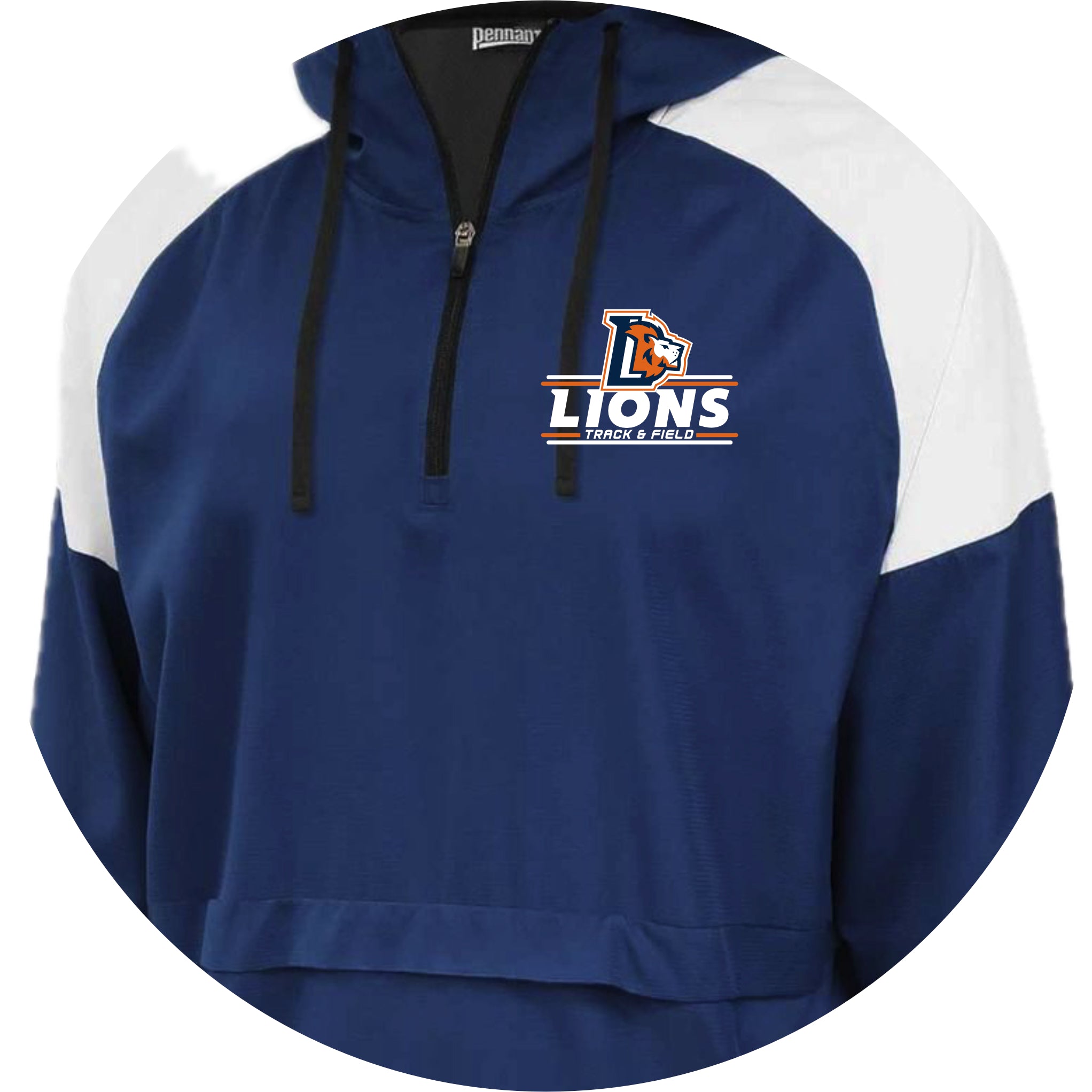 LCCS0325-17 Navy/White Pullover Jacket