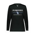 LSBSH04 - 35 Pioneers Ladies Black Performance Long Sleeve Tee