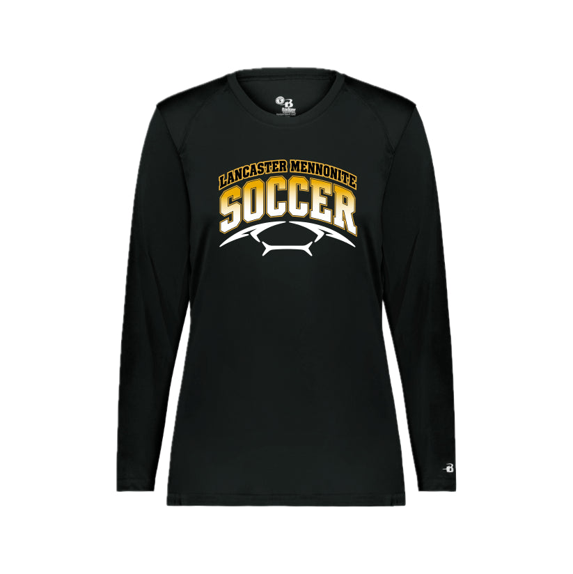 LMHSOCSH01 - 16 Ladies Black Performance Long Sleeve Tee