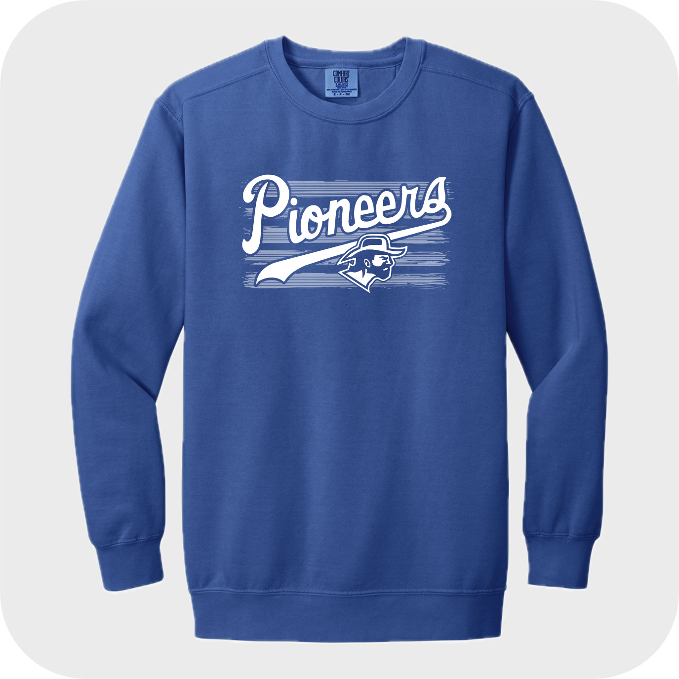 LSELEM01 - 08 Flo Blue Comfort Color Crew Sweatshirt